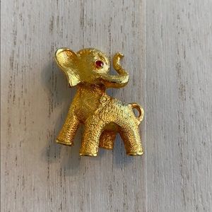 Vintage elephant brooch